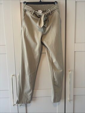 Nicole Miller Olive Tie-Waist Chinos